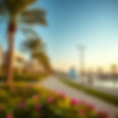Scenic park and recreational spaces in City Pearl