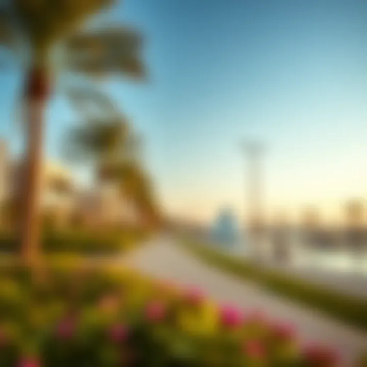 Scenic park and recreational spaces in City Pearl