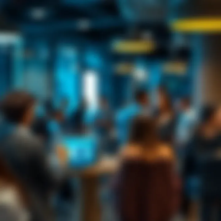 Networking event in a coworking environment