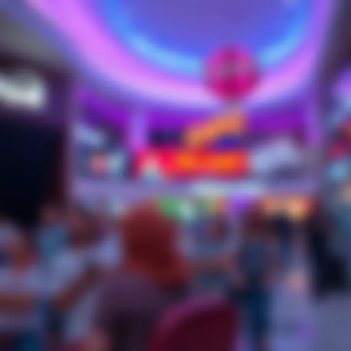 Visitors enjoying entertainment options at DFC Mall