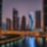 Stunning skyline of downtown Dubai showcasing modern architecture