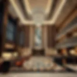 Luxurious hotel lobby showcasing modern design