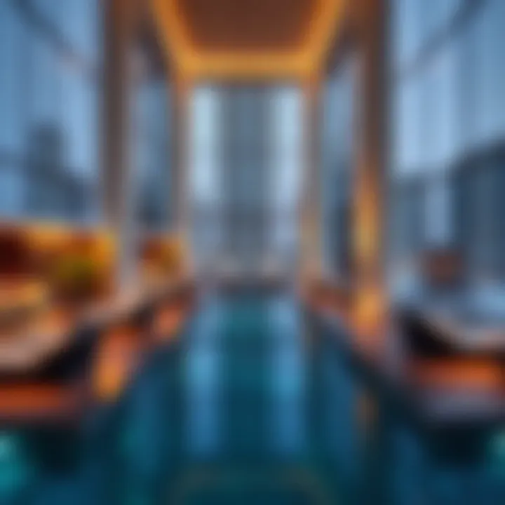 Luxurious amenities within a high-end residential tower