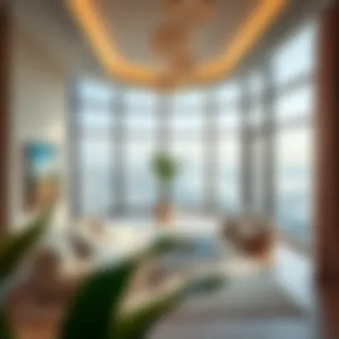 Tranquil living spaces in a luxury residential tower