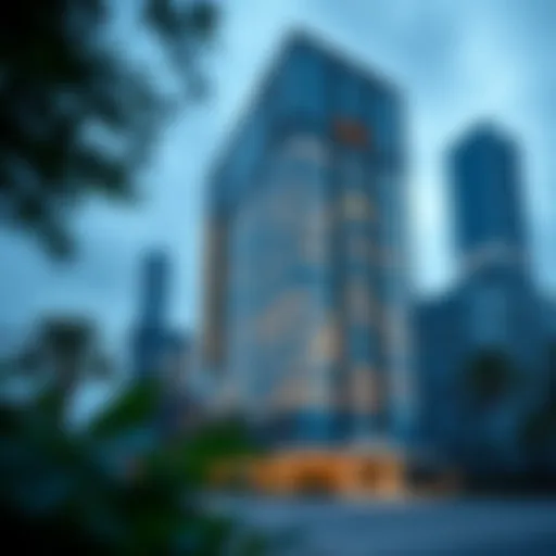 Stunning exterior view of Escan Tower showcasing its modern design and architecture