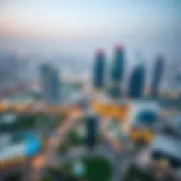 Panoramic view of European Business Center in Dubai