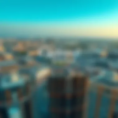 Aerial view highlighting the strategic location of Garhoud Views in Dubai