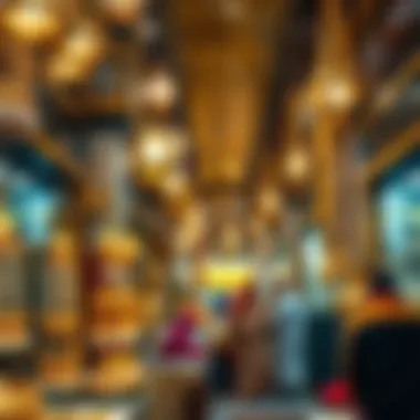 Vibrant View of Dubai's Gold Souk A vibrant view of the gold souk showcasing various designs