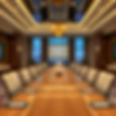 Elegant conference room in a Media City hotel