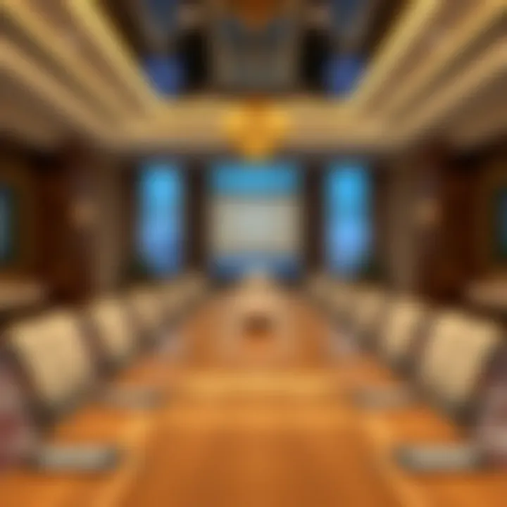 Elegant conference room in a Media City hotel