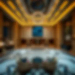 Luxurious hotel lobby in Media City