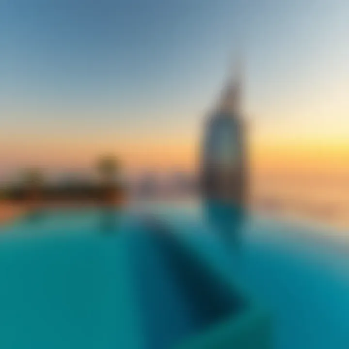 Infinity pool on the terrace of a luxury penthouse in Dubai