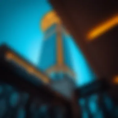 Architectural Features of Mahimat Tower Detailed architectural features of Mahimat Tower showcasing its design