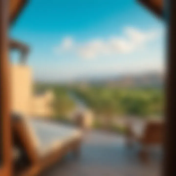 View of the park from a chalet balcony