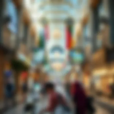 Vibrant Shopping Area in MCC Mirdif Vibrant shopping area in MCC Mirdif filled with retail options