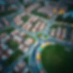 Aerial view of Mudon showcasing its vibrant residential layout