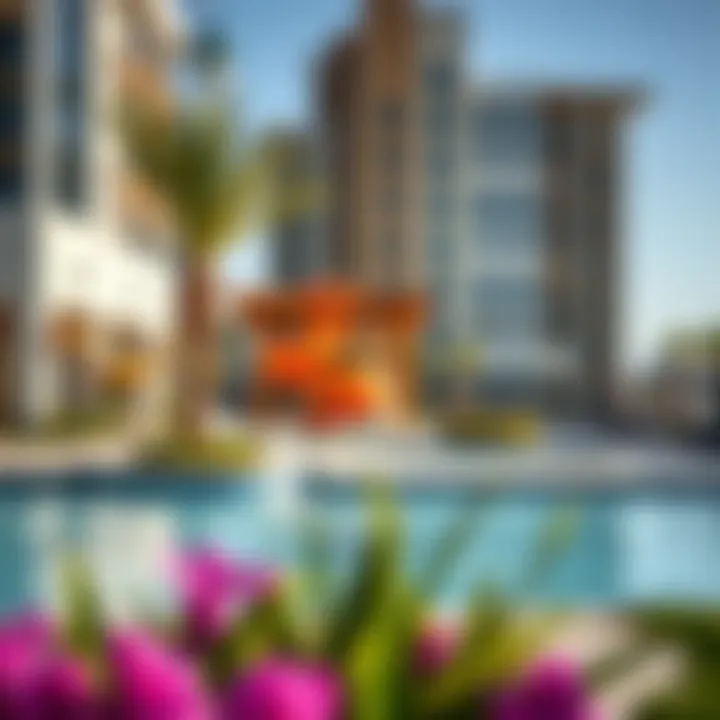 Community amenities in Mudon including pools and recreational areas