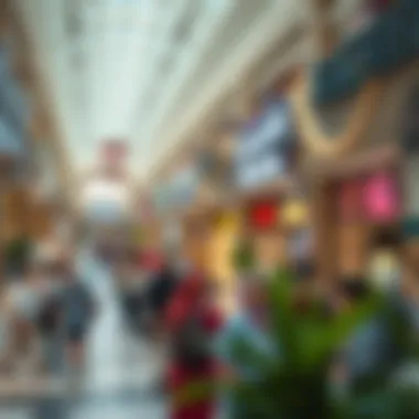 Nakheel Mall bustling with shoppers and vibrant atmosphere