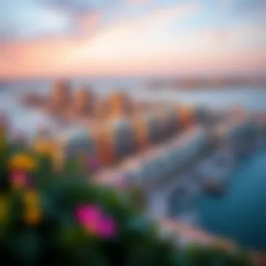 A vibrant illustration of the planned waterfront developments by Nakheel