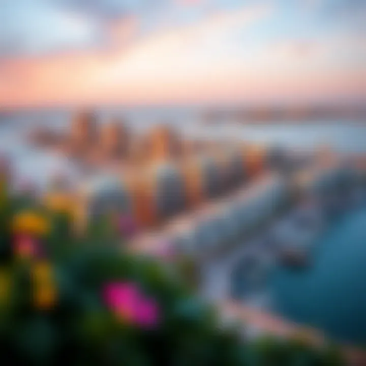 A vibrant illustration of the planned waterfront developments by Nakheel
