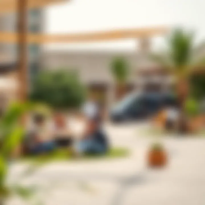 Vibrant community spaces fostering interaction within Nima: The Valley