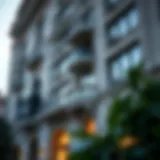 Stunning architectural detail of Pagani Apartments facade