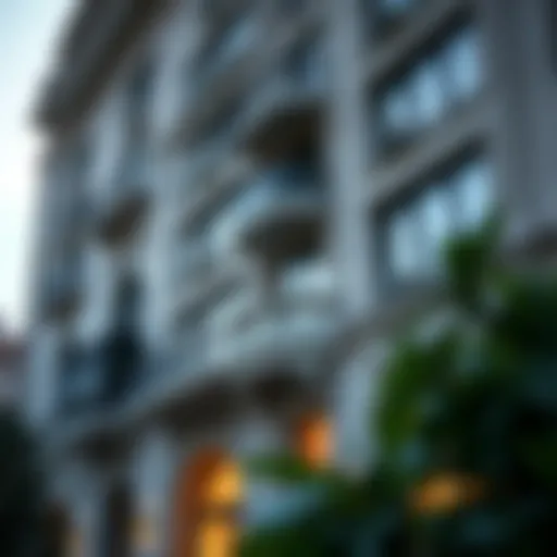 Stunning architectural detail of Pagani Apartments facade