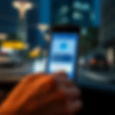 User Interface of SMS Parking App User interface of SMS parking app