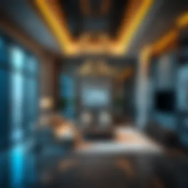 Luxurious Interior of Penrose Place Apartment Interior of a luxurious apartment in Penrose Place featuring elegant design