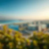A panoramic view of Ras Al Khor showcasing modern architecture and natural landscape.