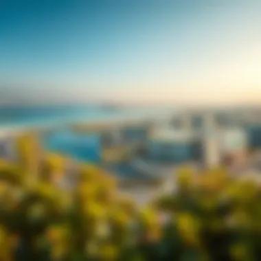 A panoramic view of Ras Al Khor showcasing modern architecture and natural landscape.