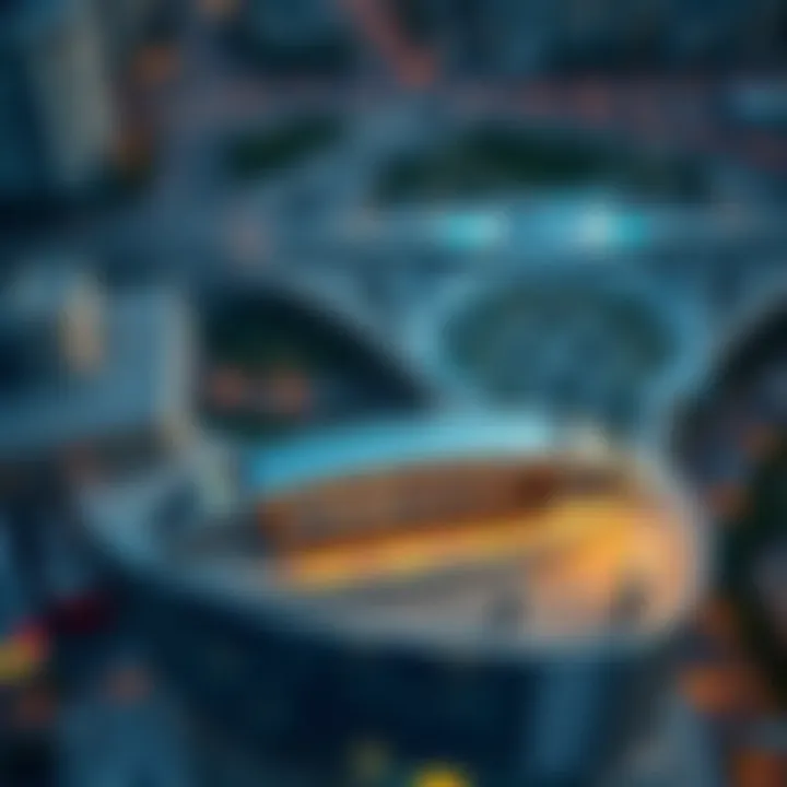 Aerial view showcasing the Red Line Metro Station and its surroundings