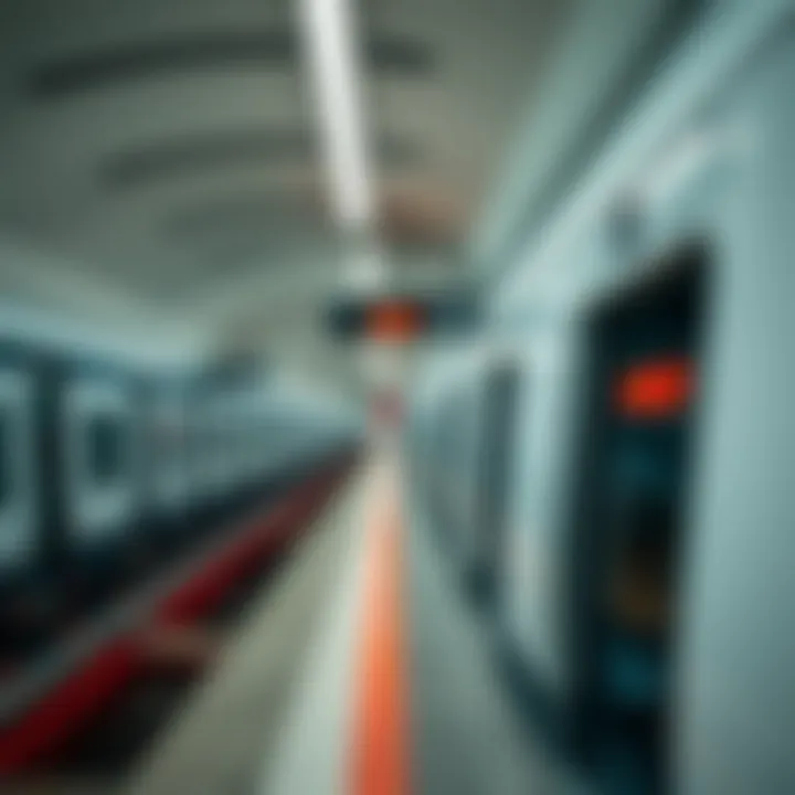 Interior of the Red Line Metro Station featuring modern design