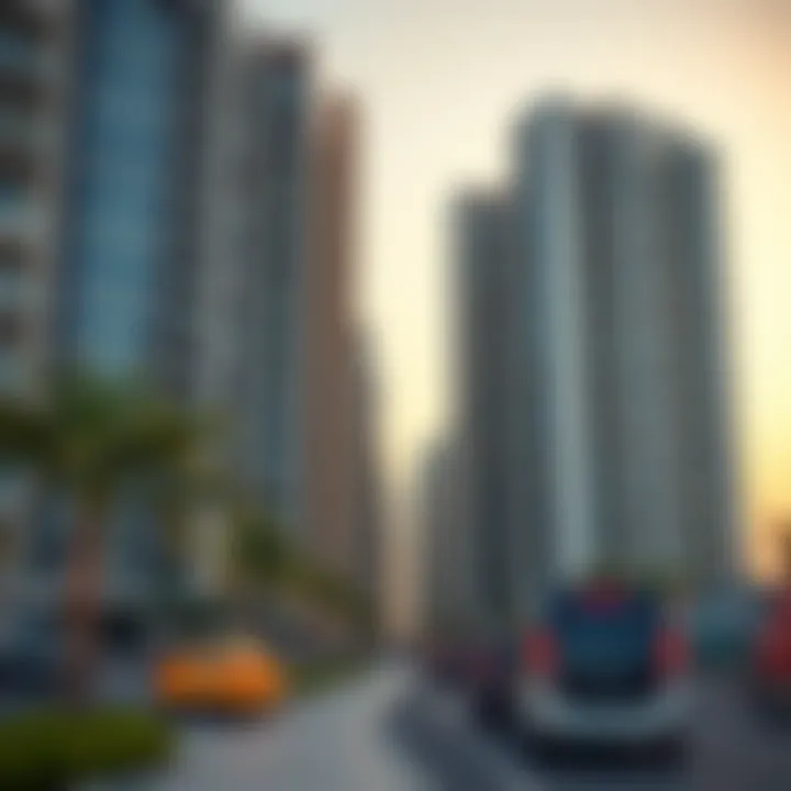 Residential buildings near the Red Line Metro Station