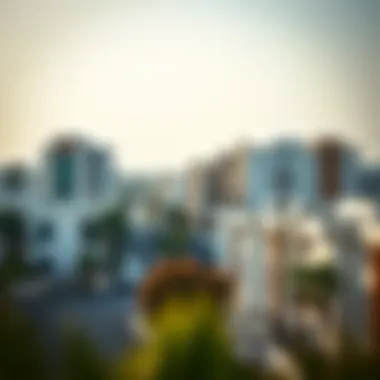 Dubai Neighborhood Landscape Scenic view of a vibrant Dubai neighborhood with residential options