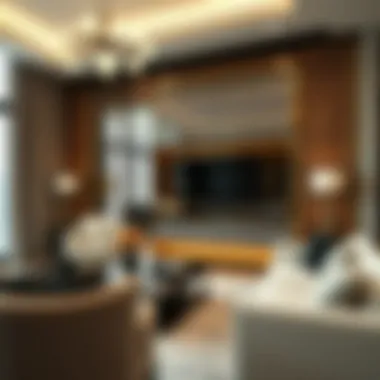 Upscale Apartment Interior in Rolex Tower Luxurious interior of an apartment in Rolex Tower highlighting upscale design