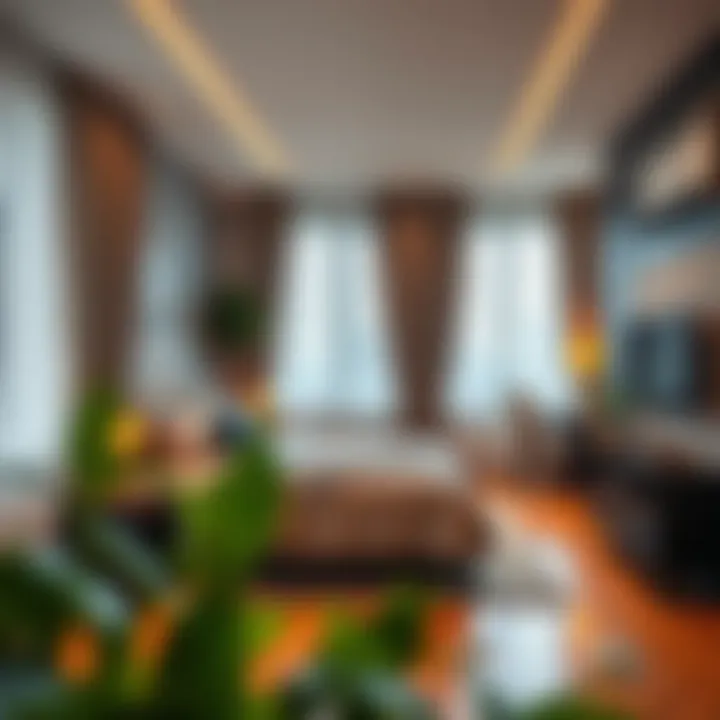 Comfortable furnished room interior ideal for renters