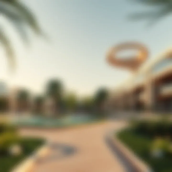 Architectural features of Shees Park blending nature and innovation