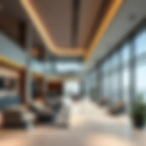 A contemporary showroom showcasing luxury apartments