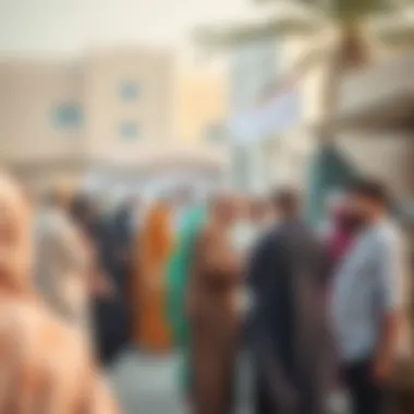 Community Gathering in دار الوصل Community gathering in دار الوصل representing diverse cultural interactions