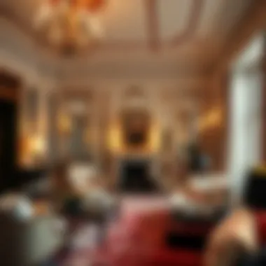 Opulent Interior Design of the Dorchester Collection Luxurious interior design of the Dorchester Collection, highlighting opulent furnishings and ambiance