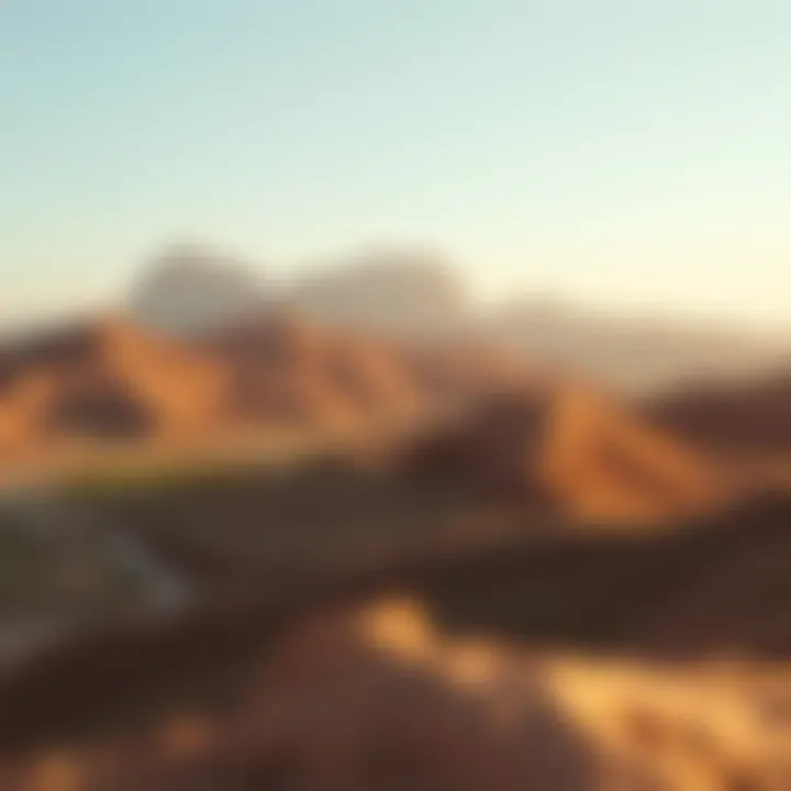 Majestic view of the Emirates hills showcasing their rugged beauty
