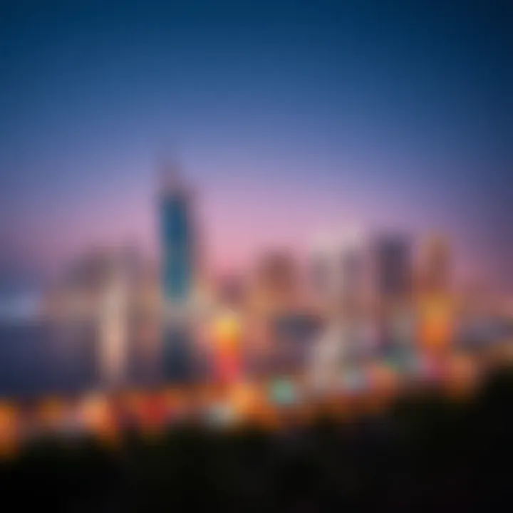 Dynamic skyline of a major UAE city reflecting economic growth