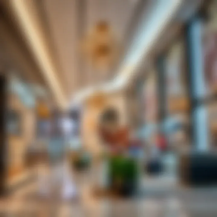 Modern retail space highlighting luxury brands in the UAE