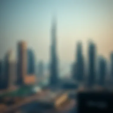 Dubai's Business Skyline Stunning skyline view of Dubai's business district