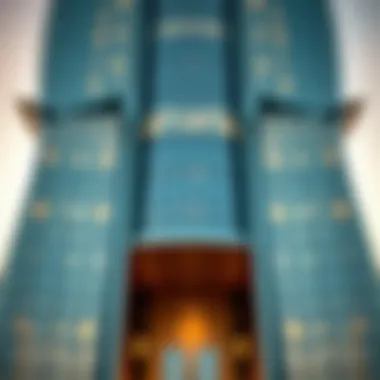 Architectural Details of Reflection Tower Architectural details of Reflection Tower facade