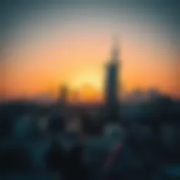 Stunning sunset over the UAE skyline