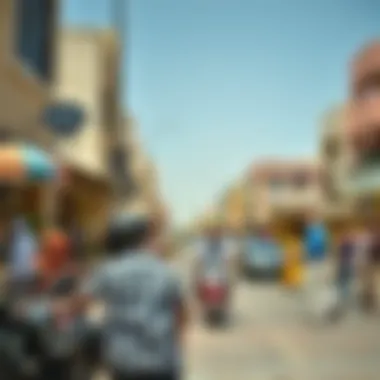 Local Lifestyle in Deira Vibrant street life in Deira, highlighting local culture and lifestyle