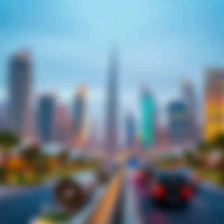 A vibrant skyline showcasing unique real estate options in Dubai