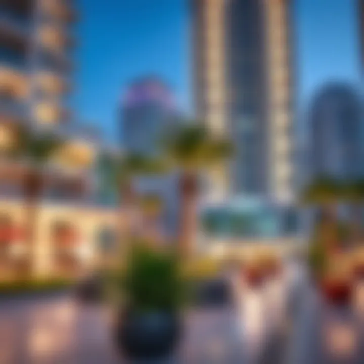 Vibrant community spaces surrounding West Tower Bay Central